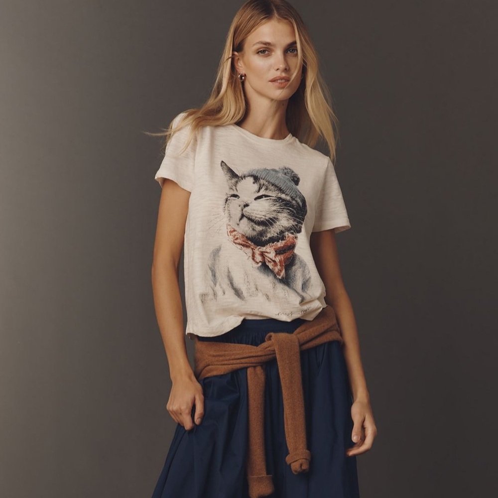 The Bennie short-sleeve animal icon tee by Pilcro size Small